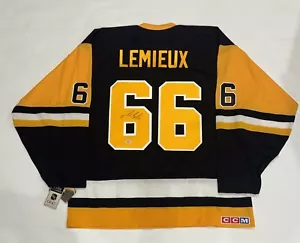 MARIO LEMIEUX SIGNED CCM PITTSBURGH PENGUINS 1992 STANLEY CUP JERSEY PSA COA - Picture 1 of 3