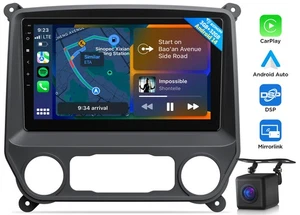 Radio estéreo GPS Bluetooth CarPlay para Silverado Sierra 2014-2018 Android 14 - Imagen 1 de 26