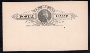 U.S. #UX9 1c Jefferson Mint Postal Card - Picture 1 of 2
