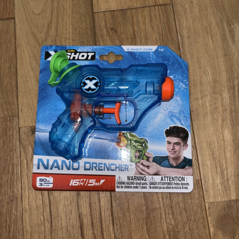 WITH TAGS 4 x Zuru X-shot Nano Drencher Water Pistols - Great fun
