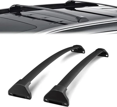 Barra transversal de stock de EE. UU. para portaequipajes de techo Acura MDX 2014-2021 2P negro Foto 1 de 4