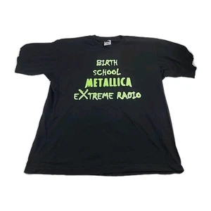 RARE 90'S Vintage Tee Mandatory Metallica Birth School 104.1 Metal Rock Radio XL - Bild 1 von 16