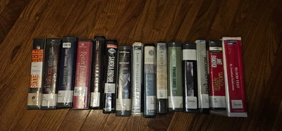 LARGE LIBRARY AUDIO BOOK LOT 15! lee child patterson silva johansen nora brown - Image 1 of 4