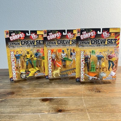The Corps CONSTRUCTION 3 Man Crew 3.75" Figure Welder Builders Lanard 2000 Set 3 - Image 1 of 4