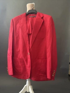 Chaqueta para mujer Ralph Lauren roja de lino talla 6 - Imagen 1 de 7