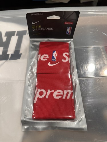 Braccialetti Basket Supreme Nike Elite NBA Rosso Nuovi Sigillati SS19