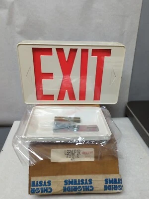 CHLORIDE SYSTEMSLSPNWP1R,SP LED EXIT 1 红色/白色 塑料 EXIT 标志 NOS — 第 1/4 张图片