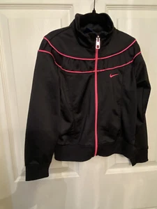Nike Jacket black w/pink trim girls 6X - Picture 1 of 7