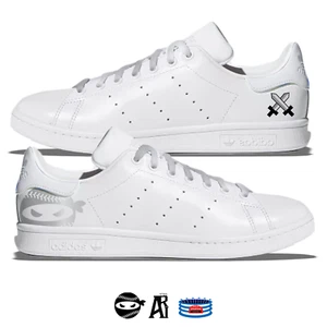 "Swords Pitching Ninja" Adidas Stan Smith Casual Shoes - Picture 1 of 3