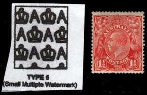1927 1 1/2d Red 'KGV' Stamp:Small Multiple Wmk - Perf 13 1/2x12 1/2:MVLH* - Picture 1 of 2