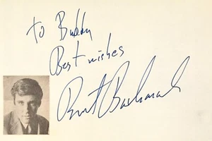BURT BACHARACH Signed Autograph 4" x 6" INDEX CARD American Composer Songwriter - Picture 1 of 6