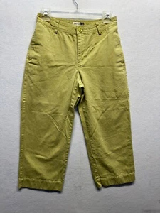 Gap Retro Cut Womens Olive Green Cropped Pants Size 2 100% Cotton - Picture 1 of 9