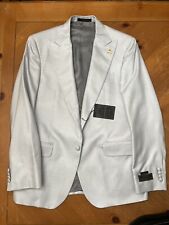 Made in USA, 100% Silk, Jos. A. Bank Reserve 44R, Light Silver Jacket