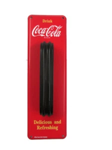 Coca-Cola Plated Door Handle White Script Logo - Picture 1 of 3