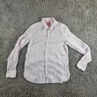 Hugo Boss Shirt Mens Extra Large XL Pink White Pin Stripe Button Up B5-B9