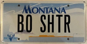 vanity BOW SHOOTER license plate Deer Hunter White Tail Hunting Archery Arrow MT - Picture 1 of 9