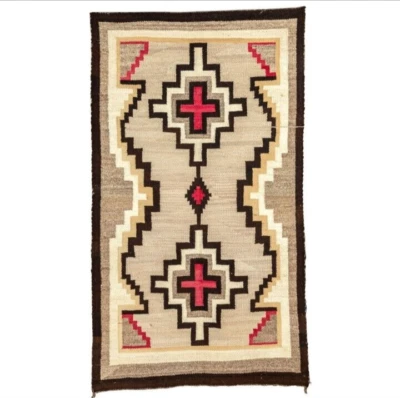 Southwest Navajo Small Kilim Rug Boho HandWoven Native American Indian Aztec Rug - Image 1 of 3