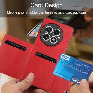 For OnePlus 13, Phone Case Shockproof Hybrid Leather Wallet Card Slot Cover - Picture 1 of 24
