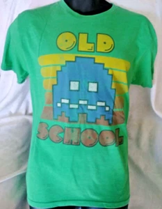 Men’s Size Medium Pac-Man Old School Vintage Video Atari T-Shirt Green FAST SHIP - Picture 1 of 3