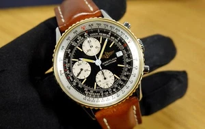 BREITLING 41 mm Old Navitimer B13019 Chronograph Stahl-Gold BOX Gold-Lünette - Bild 1 von 9