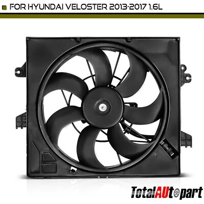 1x Ventilador de refrigeración del radiador del motor con conjunto de cubierta para Hyundai Veloster 2013-2017 Foto 1 de 4