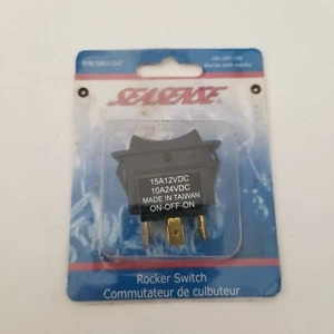 Seasense Part No. 500331247 Rocker Switch, On-Off-On, 15A, 12VDC, New - Picture 1 of 4