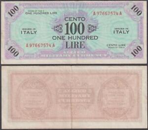 Italy - WWII Allied Military Currency, 100 Lire, 1943, VF+++, P-M21(a)