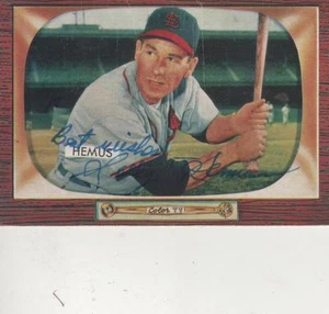 SOLLY HEMUS SIGNED 1955 BOWMAN #107 - ST. LOUIS CARDINALS - Picture 1 of 1