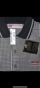 Vintage Slazenger Polo Shirt Mens L Large Herringbone The Players Championship - Picture 1 of 5
