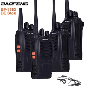 Neu 4pcs BF-888S Walkie Talkie Funkgeräte Handfunkgerät Sprachansage 16 Kanäle - Zdjęcie 1 z 18