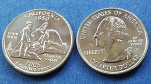 One - 2005 D California Statehood Quarter Uncirculated from OBW Roll - Picture 1 of 1