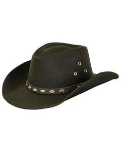 OUTBACK TRADING Unisex Badlands Waterproof Oilskin Western Hat - Colors & Sizes - Picture 1 of 8