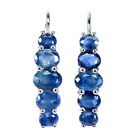 Heated Oval Blue Sapphire 6x4mm Gemstone 925 Sterling Silver Jewelry Earrings