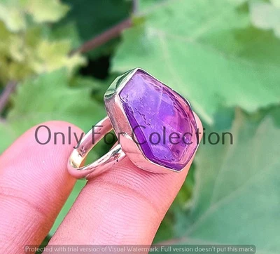 Роскошный аметист драгоценный камень 925 пробы покрытием гроб кольцо ювелирных изделий - Изображение 1 из 2