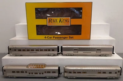 MTH 30-68225 O Burlington 4-Car 60' Streamlined Passenger Set LN/Box - Image 1 of 4