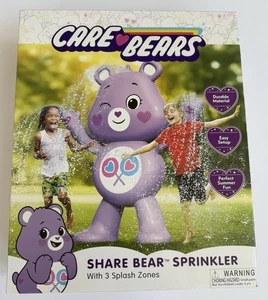 Care Bears Purple Share Bear Sprinkler, 3 Spritzzonen 5 Fuß hoch NEU Neu im Karton Cloudco - Bild 1 von 8