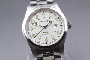 [N NEUWERTIG] Hamilton Khaki 041330 Silber Zifferblatt 42mm Automatik Herrenuhr aus Japan - Bild 1 von 11