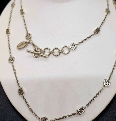 Vintage HTF Lois Hill Prata Esterlina 36" Longo Fecho Alternado Colar 37grm - Imagem 1 de 4