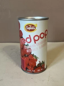 Canfield’s Red Pop Erdbeere Kirsche Soda 12oz. Gerade Stahl Sodadose - Bild 1 von 6