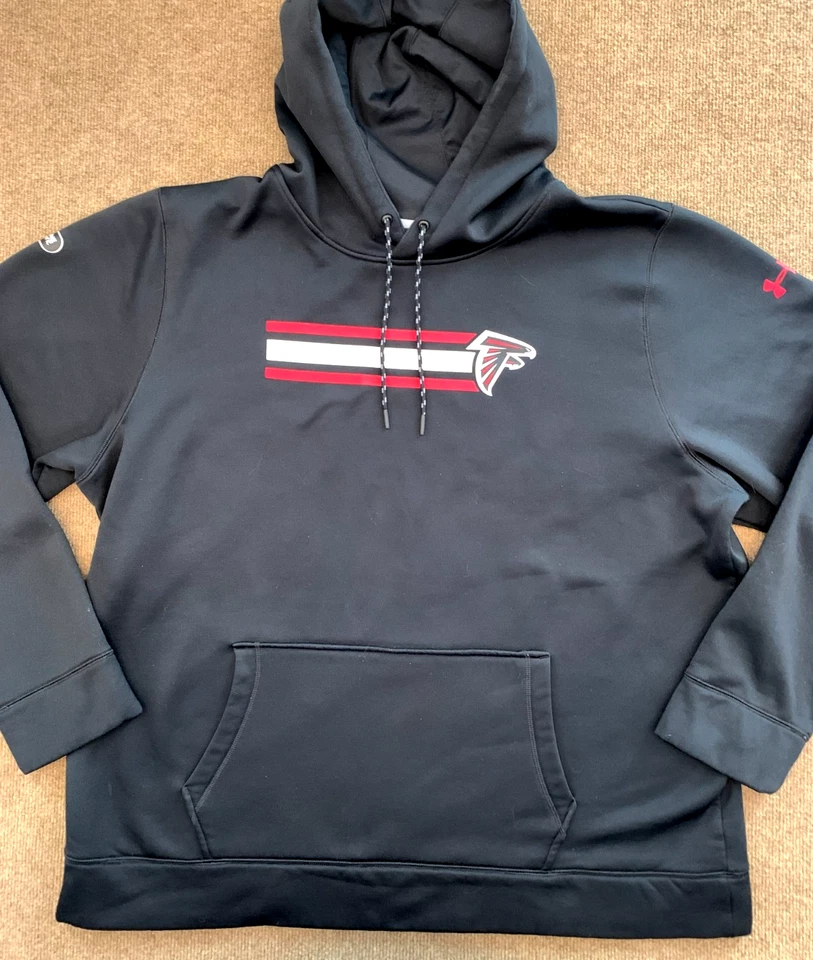 Under Armour Atlanta Falcons Hoodie Mens 3XL NFL Combine Loose Fit Performance - Image 1 of 4