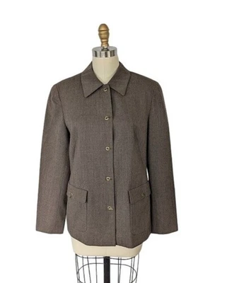 Blazer Talbots Vintage Feminino Tamanho 8 Lã Alternar Japão Carreira Escritório Formal - Imagem 1 de 4