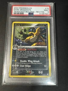Pokemon Dark Dragonite EX Team Rocket Returns Reverse Holo Rare #15 PSA 9 Mint - Picture 1 of 2