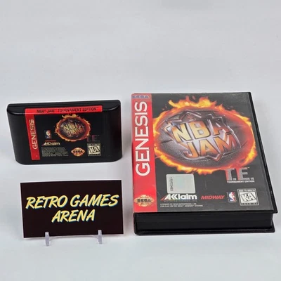 NBA Jam T.E. TE Tournament Edition (Sega Genesis) Case & Cartridge TESTED - Image 1 of 2