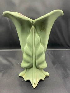 Camark 1950s Vintage Mid Century Modern Pottery Green Ceramic Flower Vase 598 - Picture 1 of 10