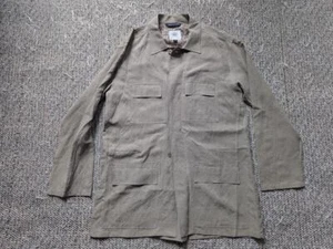 vintage MAUS & HOFFMAN linen SAFARI shirt jacket L brown khaki KENYA - Picture 1 of 9