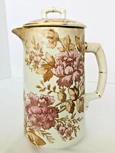 B&M China CHOCOLATE POT Burroughs and Mount Ford Wild Flower Motif Decorated - Picture 1 of 9