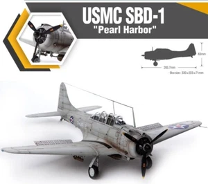 [NEW] 1/48 USMC SBD-1 PEARL HARBOR DIVE BOMBER PLA MODEL DIORAMA ACADEMY 12331 - Picture 1 of 10