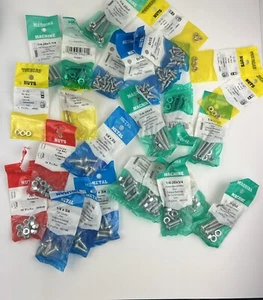 25 Packungen sortiert Hillman im Beutel Hardware Befestigungen Schrauben Muttern Schrauben Unterlegscheiben - Bild 1 von 4