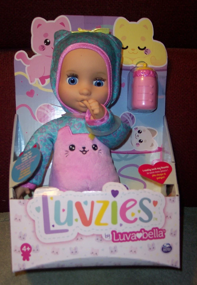 Luvabella Luvzies Kitten Onesie11" Cuddly Baby Doll With Bottle