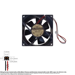 Fan Muffin Cooling DC 12V DC12V 12VDC 80mm 80x80x25 ADDA AD0812HB-A70GL (T) HM - Bild 1 von 4
